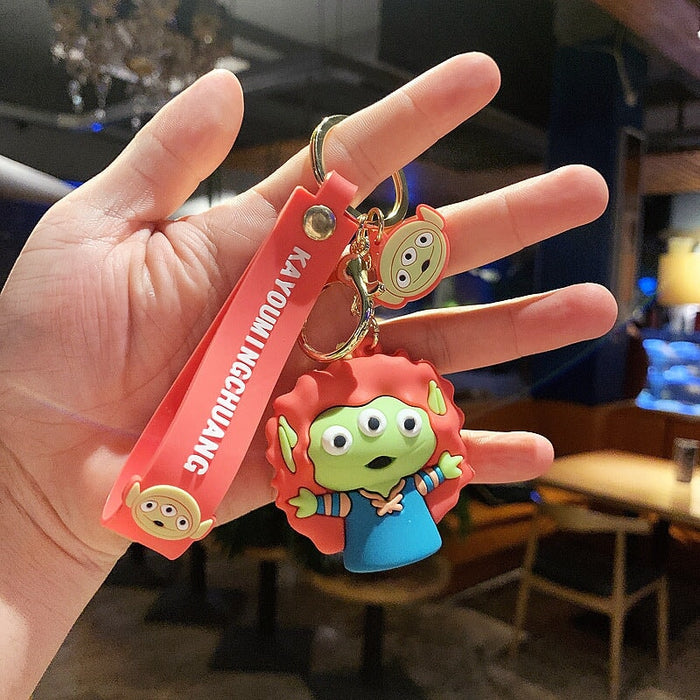 Wholesale PVC Bubble Mart Three-Eyed Monster Keychain （F）JDC-KC-Aolong006 Keychains 傲龙 Bubbles with three eyes are blue. Wholesale Jewelry JoyasDeChina Joyas De China