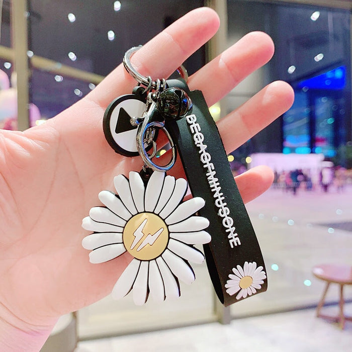 Wholesale PVC Doll Cute Keychain(F) JDC-KC-Aolong017 Keychains 傲龙 Daisy flower Wholesale Jewelry JoyasDeChina Joyas De China