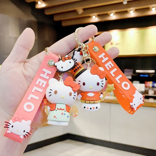 Wholesale pvc silicone doll doll kt cat key chain buckle （F）JDC-KC-Aolong005 Keychains 傲龙 Wholesale Jewelry JoyasDeChina Joyas De China