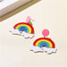 Wholesale Rainbow Acrylic Earrings JDC-ES-GANL008 Earrings 甘来 Wholesale Jewelry JoyasDeChina Joyas De China