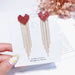 Wholesale red 925 silver needle Earrings JDC-ES-Sideng015 Earrings 思登 Wholesale Jewelry JoyasDeChina Joyas De China