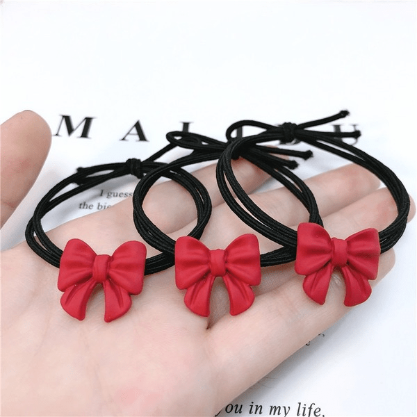 Wholesale red alloy hair circle JDC-HS-Jiax001 Hair Scrunchies 佳芯 Wholesale Jewelry JoyasDeChina Joyas De China