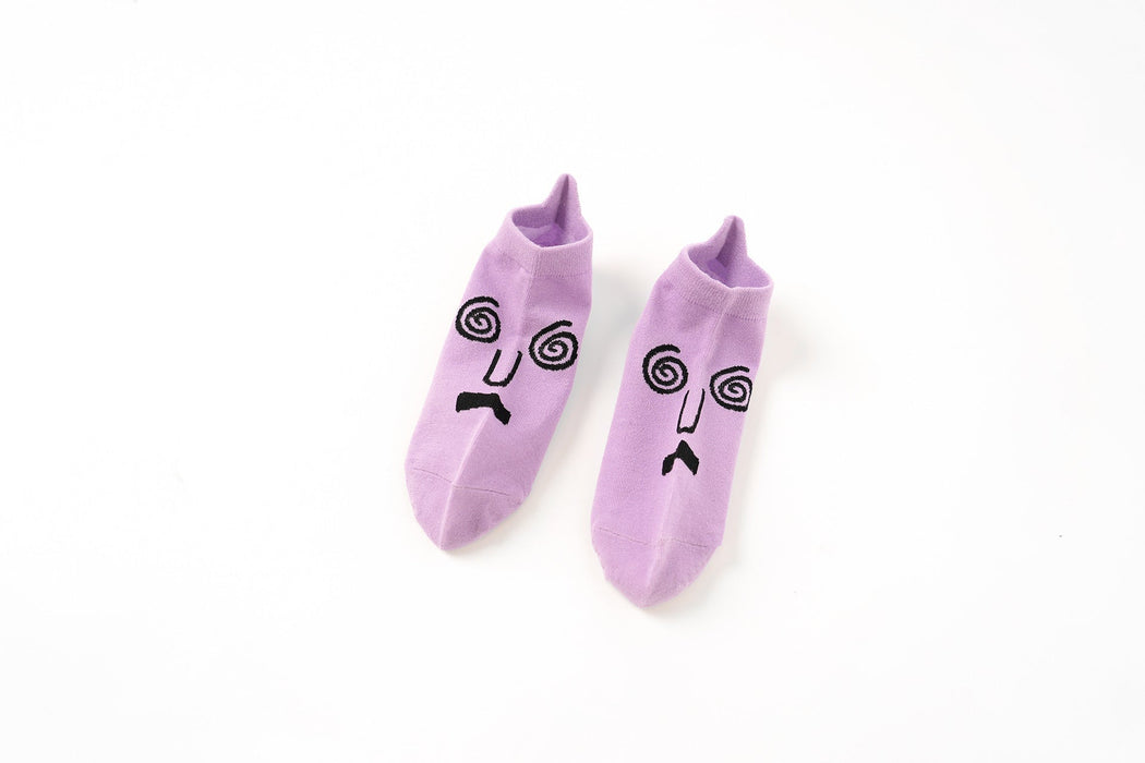 Wholesale red cotton socks JDC-SK-Qihen005 Sock 圻恒 purple One size fits all Wholesale Jewelry JoyasDeChina Joyas De China