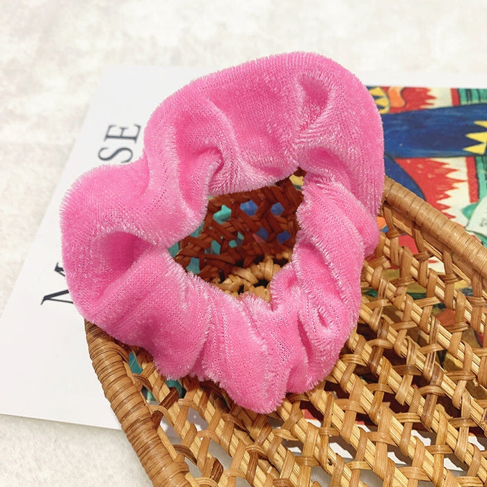 Wholesale red flannel hair circle JDC-HS-h407 Hair Scrunchies 妙德 Wholesale Jewelry JoyasDeChina Joyas De China