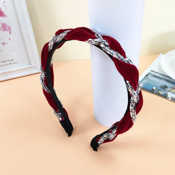 Wholesale red leather fabric headband JDC-HD-O382 Headband 潮炫 Wholesale Jewelry JoyasDeChina Joyas De China