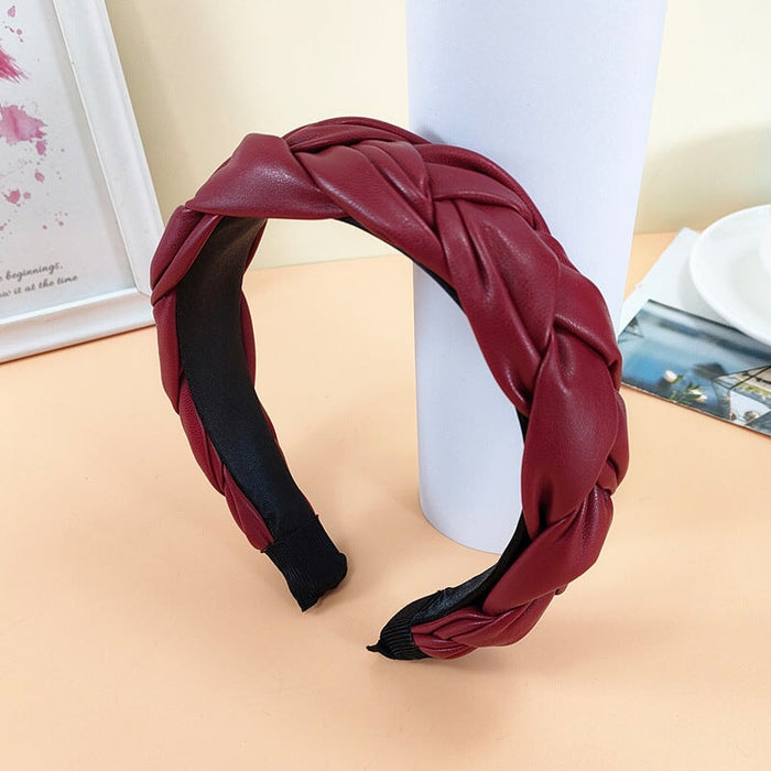 Wholesale red leather fabric headband JDC-HD-O382 Headband 潮炫 Wholesale Jewelry JoyasDeChina Joyas De China