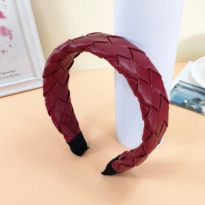 Wholesale red leather fabric headband JDC-HD-O382 Headband 潮炫 Wholesale Jewelry JoyasDeChina Joyas De China