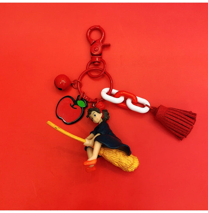 Wholesale Red Resin Little Witch Keychain JDC-KC-Gongz022 Keychains 宫泽 Wholesale Jewelry JoyasDeChina Joyas De China