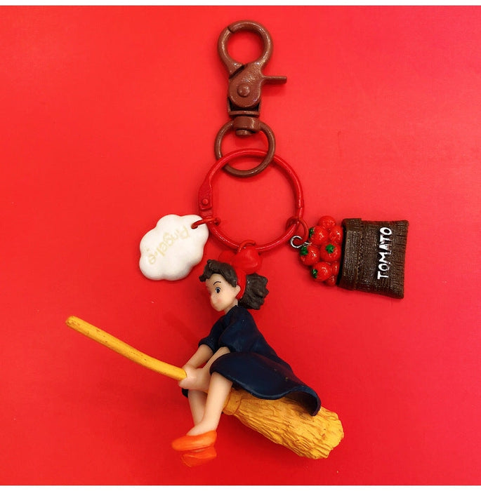 Wholesale Red Resin Little Witch Keychain JDC-KC-Gongz022 Keychains 宫泽 Wholesale Jewelry JoyasDeChina Joyas De China