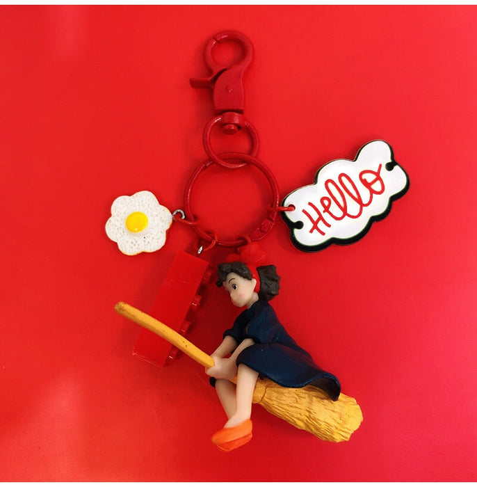 Wholesale Red Resin Little Witch Keychain JDC-KC-Gongz022 Keychains 宫泽 B33-1 eggs Wholesale Jewelry JoyasDeChina Joyas De China