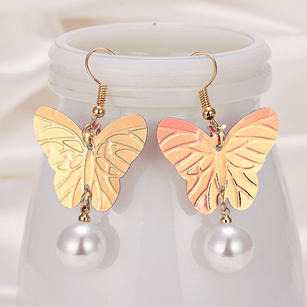 Wholesale Resin Butterfly Ear Hooks JDC-ES-GM007 Earrings 冈麦 Wholesale Jewelry JoyasDeChina Joyas De China