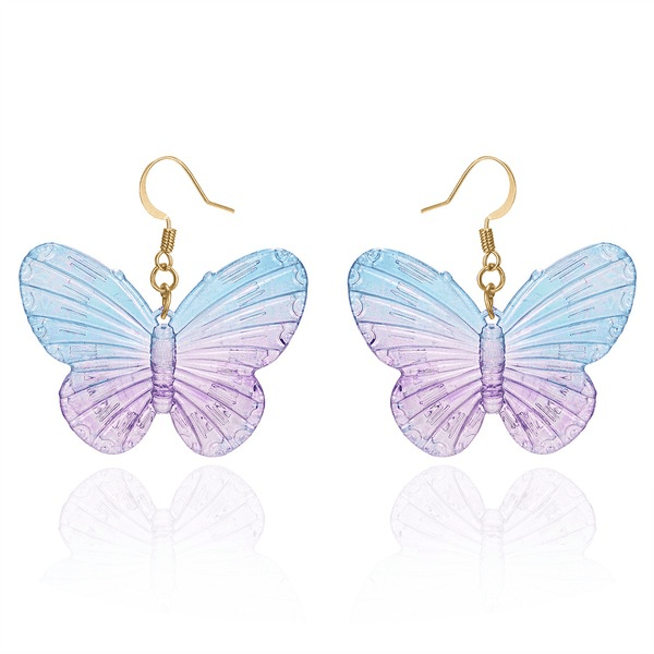 Wholesale Resin Butterfly Ear Hooks JDC-ES-GM007 Earrings 冈麦 Wholesale Jewelry JoyasDeChina Joyas De China