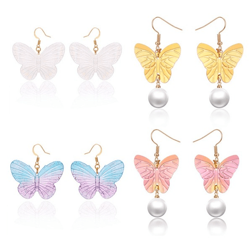 Wholesale Resin Butterfly Ear Hooks JDC-ES-GM007 Earrings 冈麦 Wholesale Jewelry JoyasDeChina Joyas De China