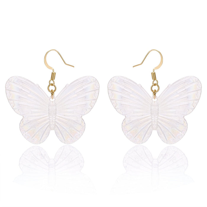 Wholesale Resin Butterfly Ear Hooks JDC-ES-GM007 Earrings 冈麦 Transparent ER21Y0710-1 Wholesale Jewelry JoyasDeChina Joyas De China