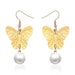 Wholesale Resin Butterfly Ear Hooks JDC-ES-GM007 Earrings 冈麦 YellowER21Y0711-1 Wholesale Jewelry JoyasDeChina Joyas De China