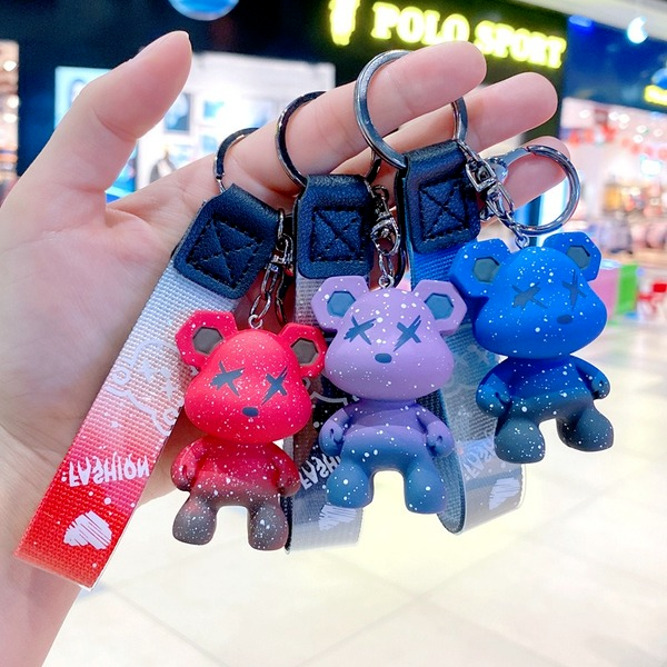 Wholesale Resin Chameleon Bear Keychain JDC-KC-Gongz010 Keychains 宫泽 Wholesale Jewelry JoyasDeChina Joyas De China