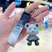 Wholesale Resin Chameleon Bear Keychain JDC-KC-Gongz010 Keychains 宫泽 B163-1 gray Single pack Wholesale Jewelry JoyasDeChina Joyas De China