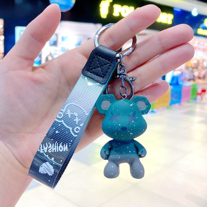 Wholesale Resin Chameleon Bear Keychain JDC-KC-Gongz010 Keychains 宫泽 B163-3 dark green Single pack Wholesale Jewelry JoyasDeChina Joyas De China