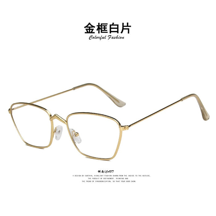 Wholesale Resin Sunglasses JDC-SG-PLS012 Sunglasses 普琳丝 Gold frame white / Wholesale Jewelry JoyasDeChina Joyas De China