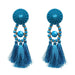 Wholesale resin tassel earrings JDC-ES-LIUM023 Earrings 榴芒 Wholesale Jewelry JoyasDeChina Joyas De China