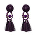 Wholesale resin tassel earrings JDC-ES-LIUM023 Earrings 榴芒 Wholesale Jewelry JoyasDeChina Joyas De China