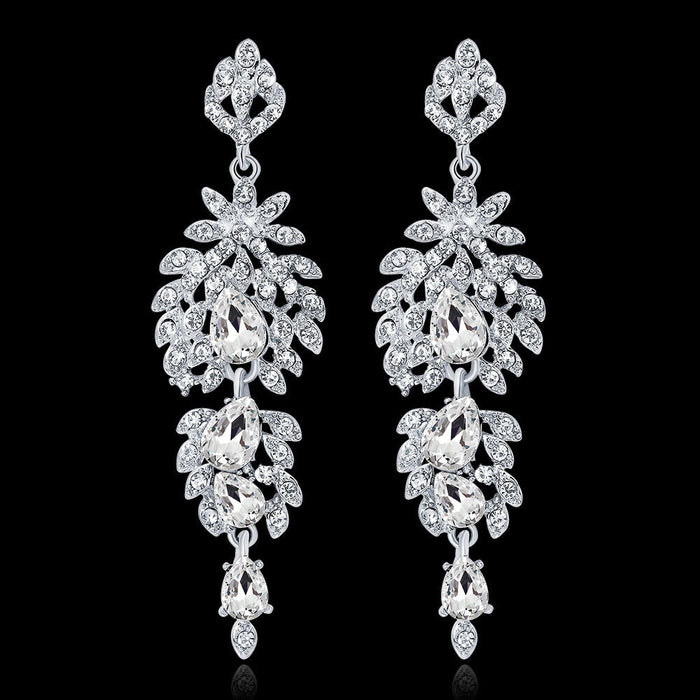 Wholesale rhinestone alloy earrings JDC-ES-GSDB0010 Earrings 丹比华比 Wholesale Jewelry JoyasDeChina Joyas De China