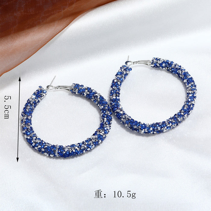 Wholesale Rhinestone Hoop Alloy Earrings JDC-ES-Duoh008 Earrings 朵涵 Wholesale Jewelry JoyasDeChina Joyas De China