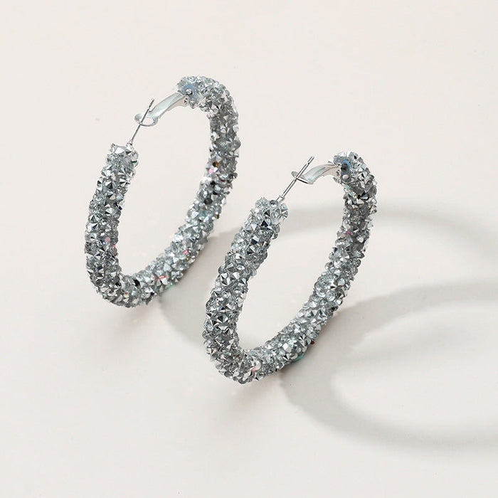 Wholesale Rhinestone Hoop Alloy Earrings JDC-ES-Duoh008 Earrings 朵涵 Wholesale Jewelry JoyasDeChina Joyas De China