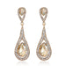 Wholesale rhinestone long alloy earrings JDC-ES-GSDB016 Earrings 丹比华比 Wholesale Jewelry JoyasDeChina Joyas De China