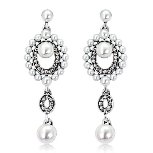 Wholesale rhinestone pearl alloy earrings JDC-ES-GSDB017 Earrings 丹比华比 Wholesale Jewelry JoyasDeChina Joyas De China