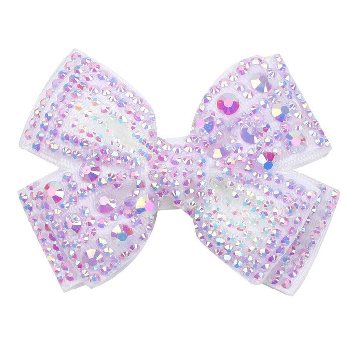 Wholesale Rib Fabric Rhinestone Pearl Bow Kids Hair Clip JDC-HC-Danzuo022 Hair Clips 丹左 purple Wholesale Jewelry JoyasDeChina Joyas De China