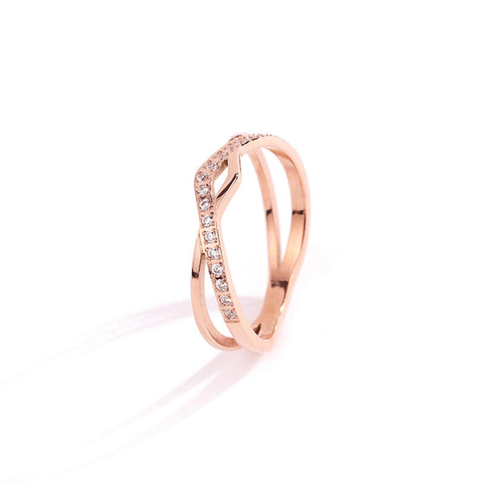 Wholesale rose gold stainless steel open ring rose JDC-RS-Aiqs001 Rings CADDCENG/卡帝臣实力 Wholesale Jewelry JoyasDeChina Joyas De China