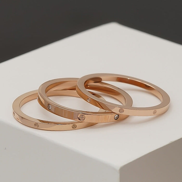 Wholesale rose gold stainless steel open ring rose JDC-RS-Aiqs001 Rings CADDCENG/卡帝臣实力 OW 6 Wholesale Jewelry JoyasDeChina Joyas De China