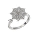 Wholesale Rotary Electroplated Copper Snowflake Ring JDC-RS-YZM086 Rings 伊之美 Wholesale Jewelry JoyasDeChina Joyas De China