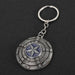 Wholesale Rotating Shield Zinc Alloy Keychain (F) MOQ≥2 JDC-KC-XinS005 Keychains 新尚 gun color OPP bag Wholesale Jewelry JoyasDeChina Joyas De China