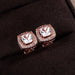 Wholesale Round Alloy Zircon Earrings JDC-ES-Beid001 Rings 贝迪 Square rose gold Wholesale Jewelry JoyasDeChina Joyas De China