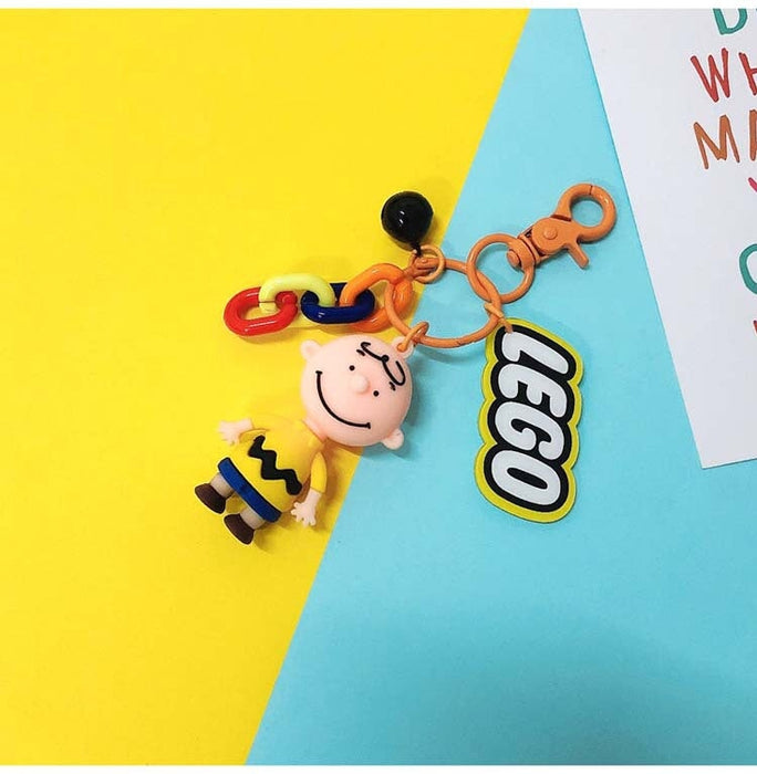 Wholesale Rubber Yellow Keychain （F）JDC-KC-Gongz001 Keychains 宫泽 Charlie lego Independent opp dress Wholesale Jewelry JoyasDeChina Joyas De China