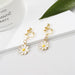 Wholesale S925 Silver Needle Flower Daisy Alloy Earrings JDC-ES-ZhanY022 Earrings 展言 Wholesale Jewelry JoyasDeChina Joyas De China