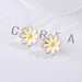 Wholesale S925 Silver Needle Flower Daisy Alloy Earrings JDC-ES-ZhanY022 Earrings 展言 Wholesale Jewelry JoyasDeChina Joyas De China