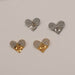 Wholesale S925 Silver Needle Metal Heart Rhinestone 18k Gold Earrings JDC-ES-Fangong002 Earrings 巩凡 Wholesale Jewelry JoyasDeChina Joyas De China