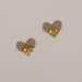 Wholesale S925 Silver Needle Metal Heart Rhinestone 18k Gold Earrings JDC-ES-Fangong002 Earrings 巩凡 Wholesale Jewelry JoyasDeChina Joyas De China