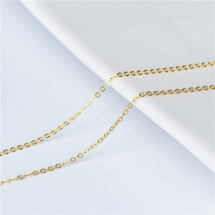 Wholesale s925 silver O-chain box chain clavicle necklace jewelry jewelry Necklaces JoyasDeChina S925 silver O chain (gold) YS2091516-j Wholesale Jewelry JoyasDeChina Joyas De China