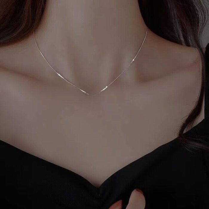 Wholesale S925 sterling silver simple cross necklace women's clavicle chain all-match pendant necklace Necklaces JoyasDeChina Wholesale Jewelry JoyasDeChina Joyas De China