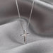 Wholesale S925 sterling silver simple cross necklace women's clavicle chain all-match pendant necklace Necklaces JoyasDeChina Wholesale Jewelry JoyasDeChina Joyas De China