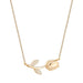 Wholesale s925 Sterling Silver Tulip Necklace Women's Elegant Flower Clavicle Chain Necklaces JoyasDeChina XL0077 Tulip chalcedony necklace (gold) 925 Silver Wholesale Jewelry JoyasDeChina Joyas De China