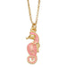 Wholesale seahorse oil gold plated necklace JDC-NE-AS562 Necklaces 翱昇 pink Wholesale Jewelry JoyasDeChina Joyas De China