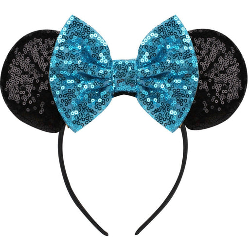 Wholesale Sequin Bow Kids Headband (F)JDC-HD-Danzuo006 Headband 丹左 blue Wholesale Jewelry JoyasDeChina Joyas De China