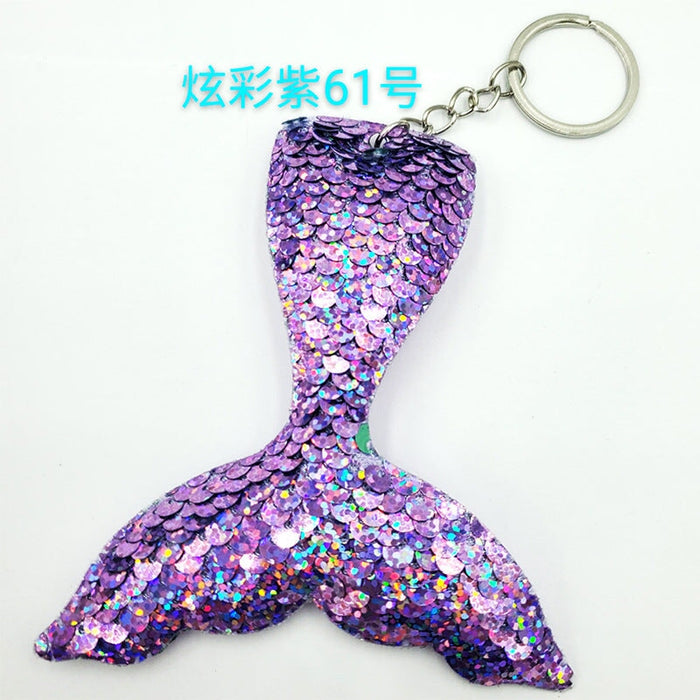 Wholesale Sequin Mermaid Tail Keychain JDC-KC-QiShi002 Keychains 奇释 purple61 / Wholesale Jewelry JoyasDeChina Joyas De China