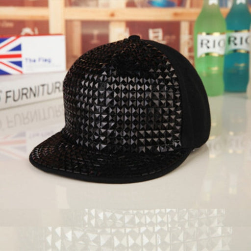 Wholesale Sequin Punk Canvas Hip Hop Flat Brim Cap Baseball Hat JDC-FH-Qiuj003 Fashionhat 秋婕 Wholesale Jewelry JoyasDeChina Joyas De China