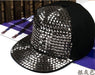 Wholesale Sequin Punk Canvas Hip Hop Flat Brim Cap Baseball Hat JDC-FH-Qiuj003 Fashionhat 秋婕 grey adjustable Wholesale Jewelry JoyasDeChina Joyas De China